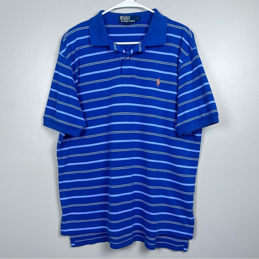 Polo Ralph Lauren Men's 100% Cotton Striped Polo Shirt Size L; Preppy, Casual